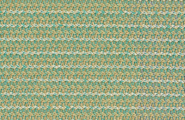 95 percent tan and green tweed shade fabric