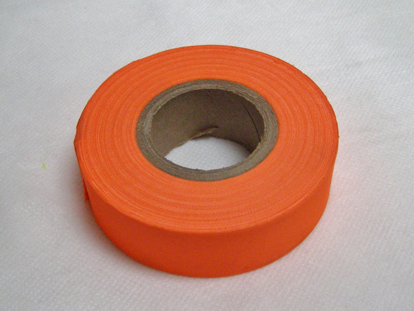Fluorescent orange surveyor's tape