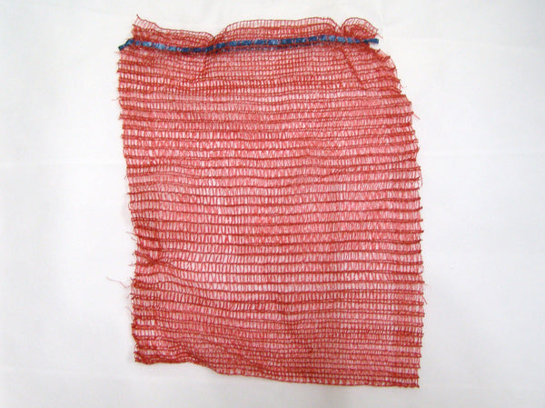 bale of red mesh bags
