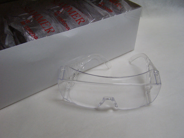 box of clear jumbo safety glasses