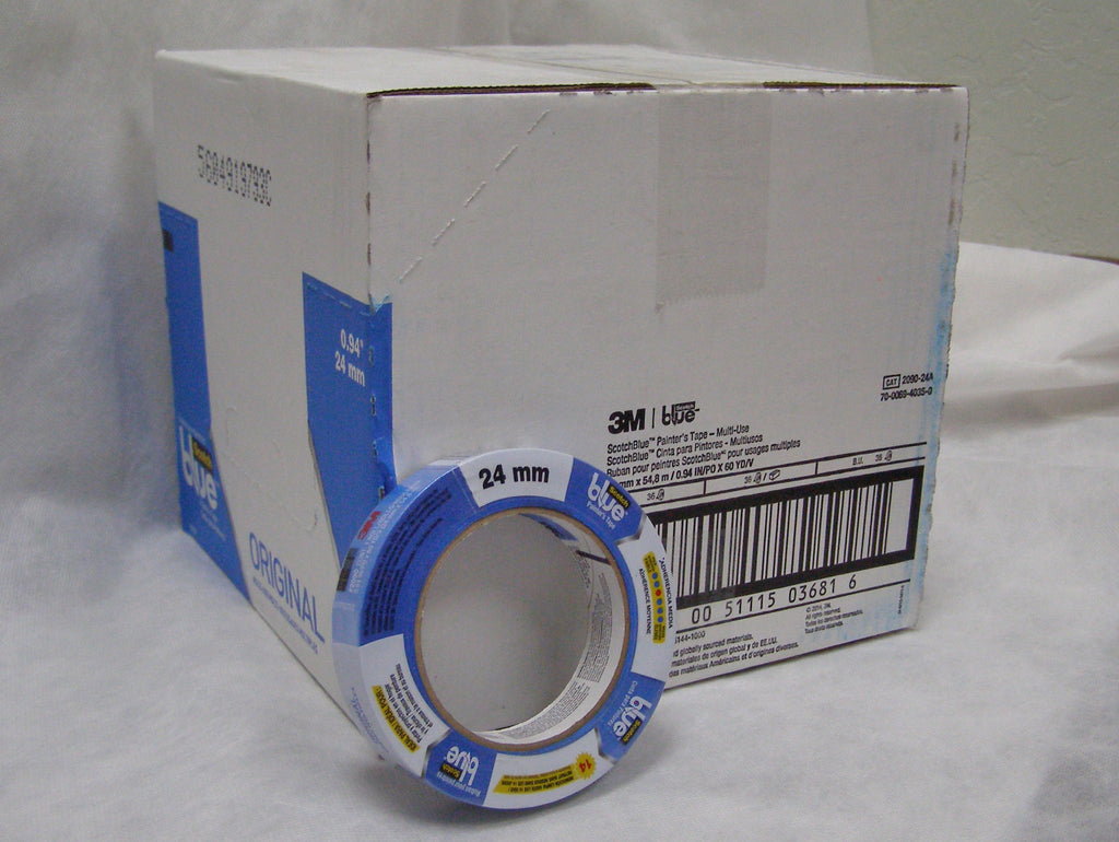 3M 2090 Masking Tape, 1 x 60 yds., Blue, 36/Case