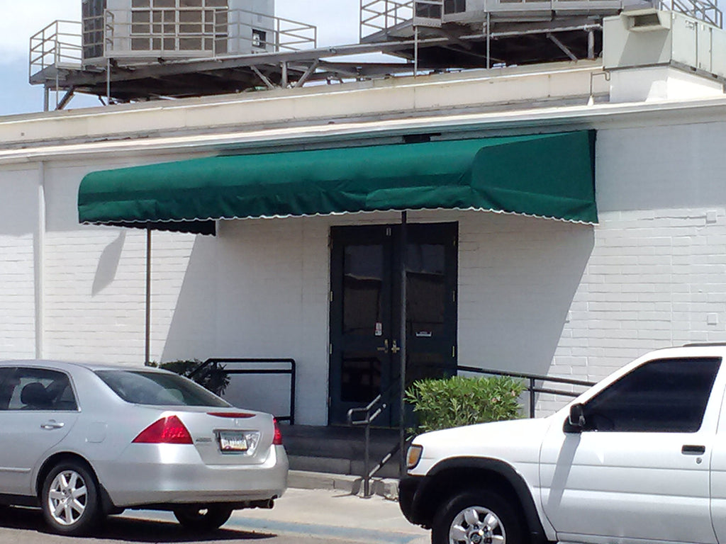 awning over business entrance