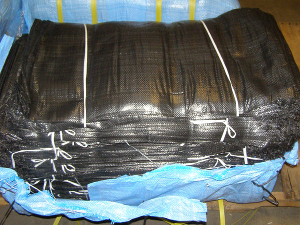 bale of black barricade bags