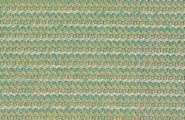 95 percent tan and green tweed shade fabric