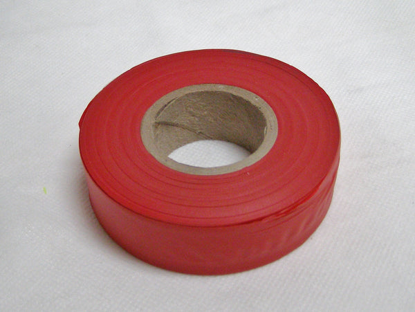 red surveyors tape