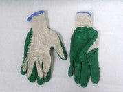 machine knit glove with latex coated palm