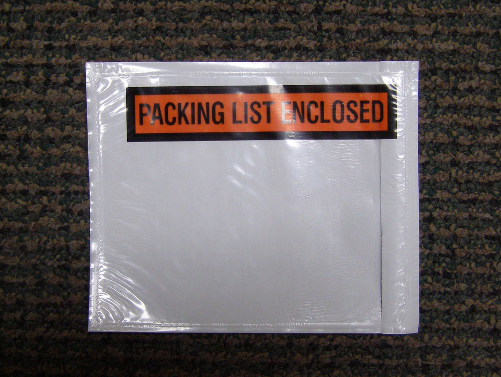 packing list envelopes