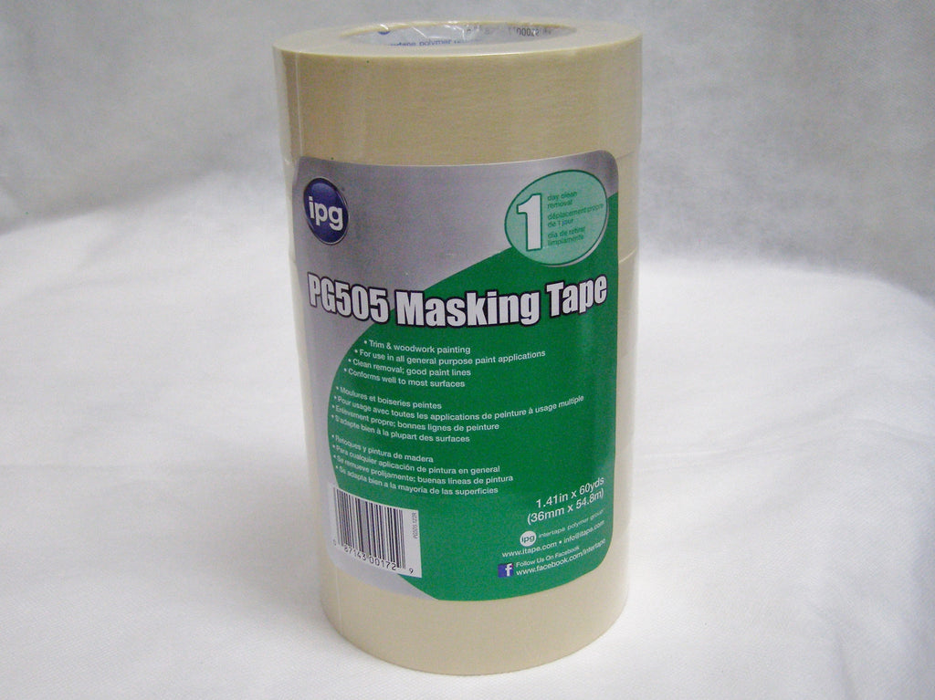IPG PG-5 36mm x 55Yd Premium Pro Grade Masking Tape Bulk (CASE of