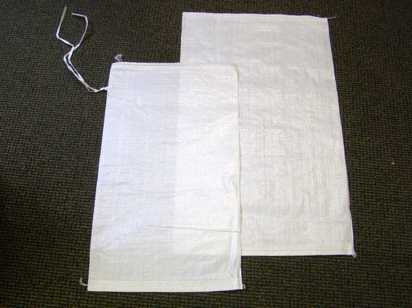 white woven polypro bags