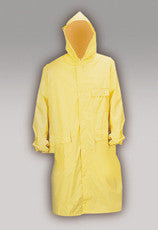yellow PVC vinyl rain coat