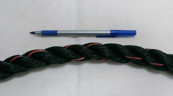 1" black & orange truck rope
