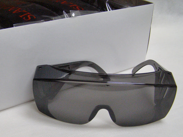 box of jumbo tinted safety glasses