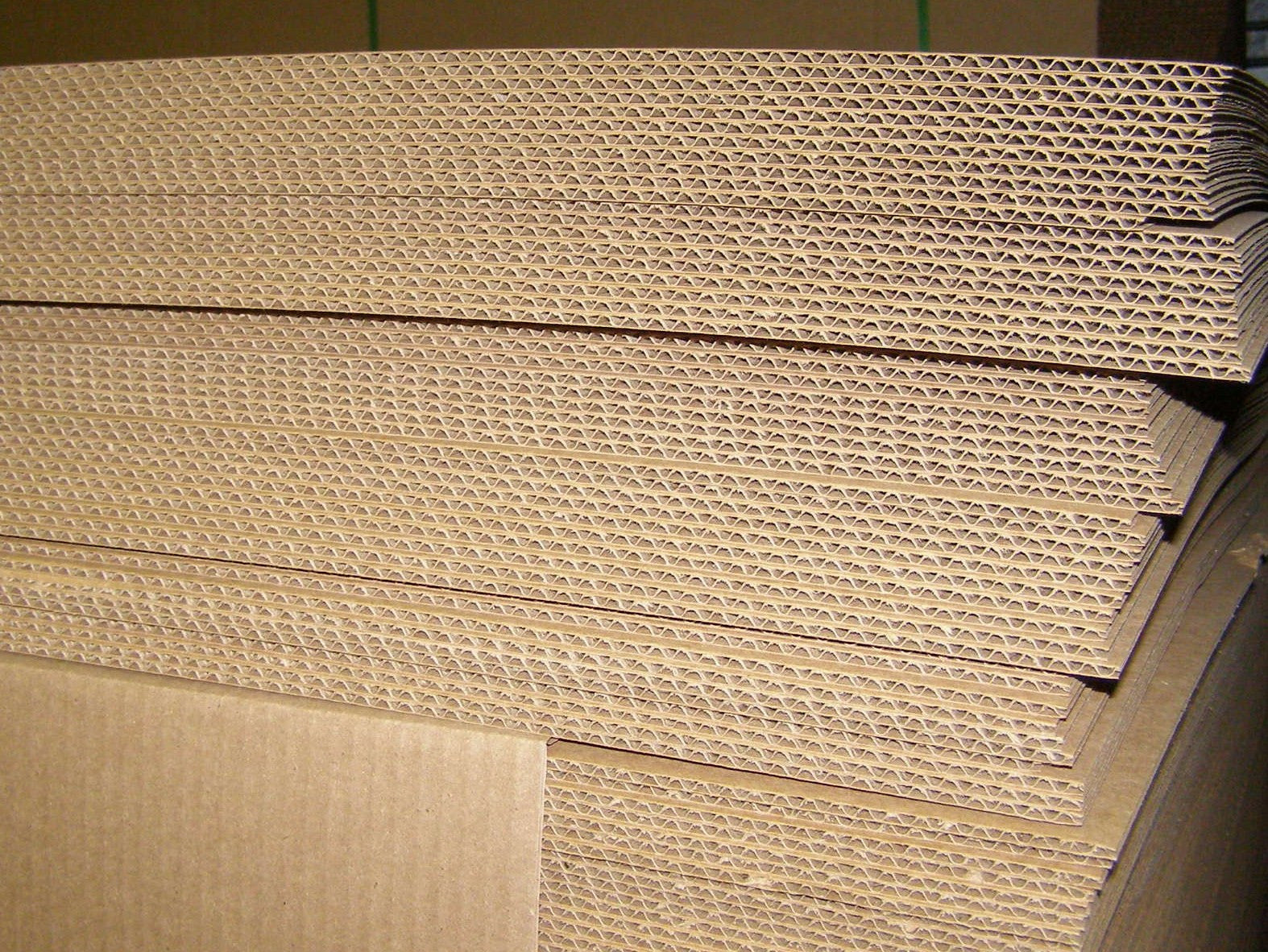 Corrugated cardboard discount sheets