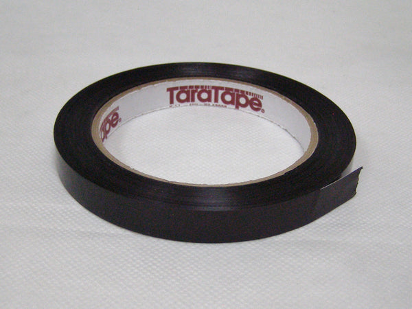 sleeve of black poly strapping tape