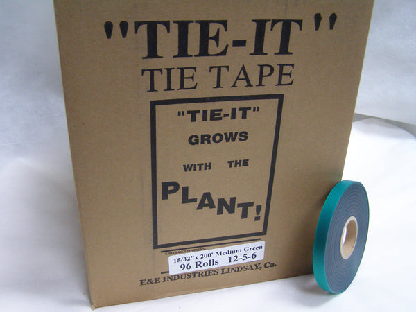 case of 1/2" green plant tie